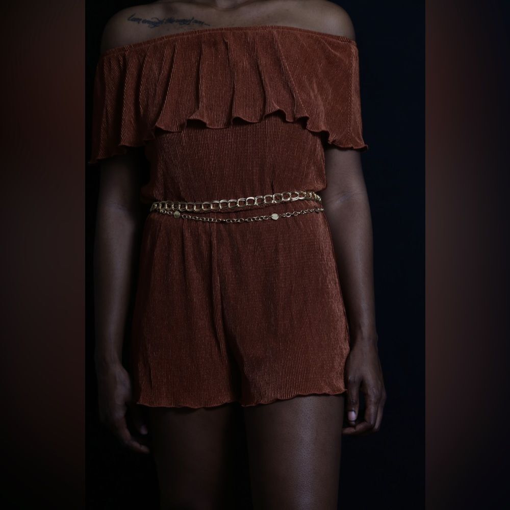 NWT Stylish Copper Loose-Fit Romper